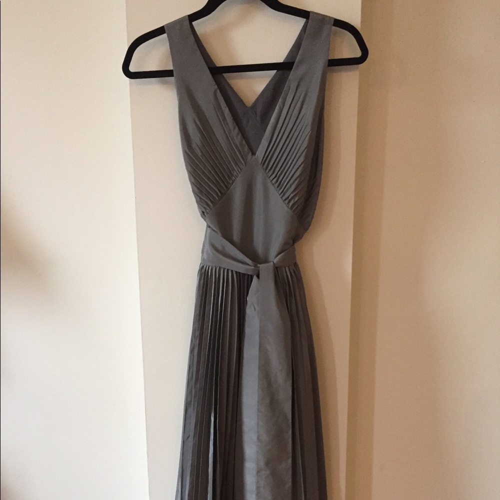 Grey pleated dress
